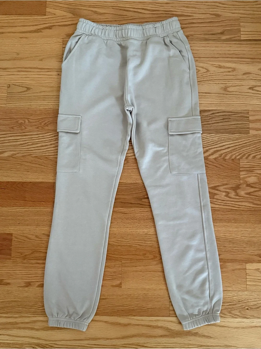 Primark Boys Cargo Joggers/Sweatpants in Stone/Beige, Size 13-14 yrs